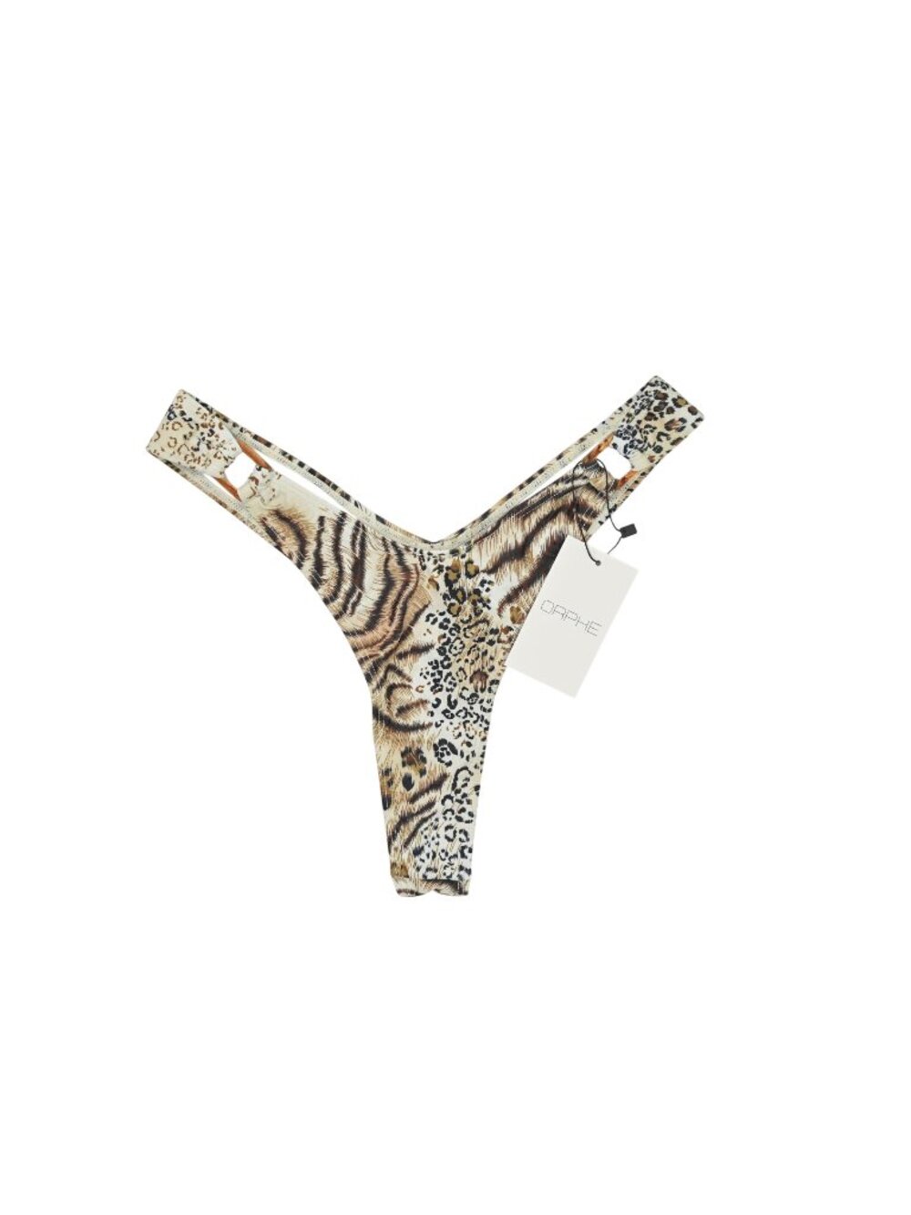 Orphe Nirvana Halter Bikini Bottoms in Cheetah Print
